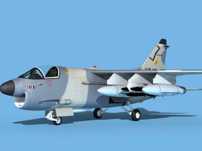 Chance Vought A-7E Corsair II V15 NM ANG 3D model