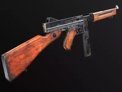 M1a1 Thompson  Low-poly 3D model