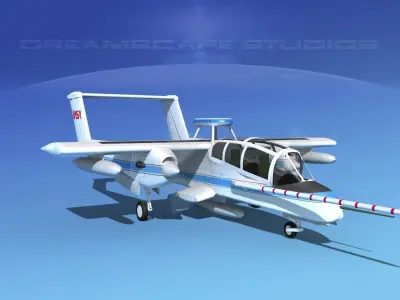 Rockwell OV-10 Bronco NASA 3D model