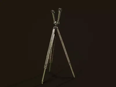 Vintage Military Periscope Low-poly 3D model
