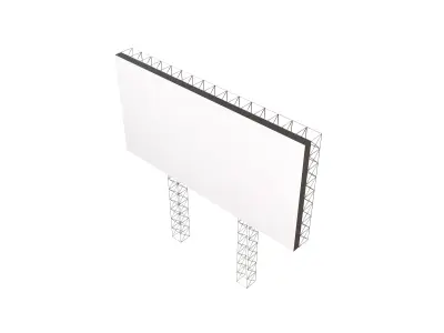 Advertising Display Mockup v3 001 Low-poly 3D model