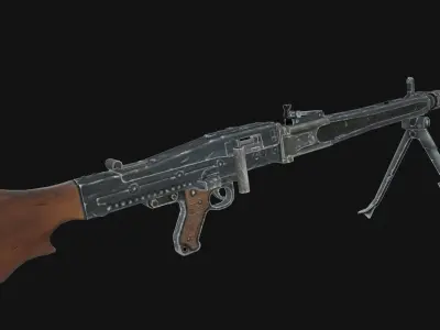 MG 42  Low-poly 3D model