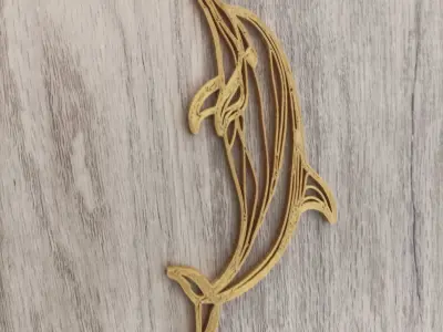 dolphin wall art Free 3D print model