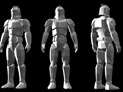 Low polygon Star wars Clonetrooper 3D print model