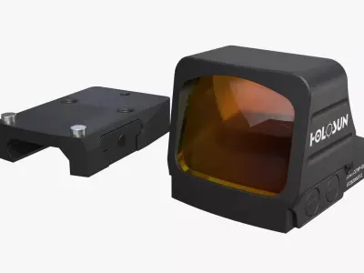 Holosun classic HS507COMP red dot sight Low-poly 3D model