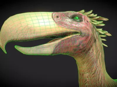 Kelenken V2 Low-poly 3D model