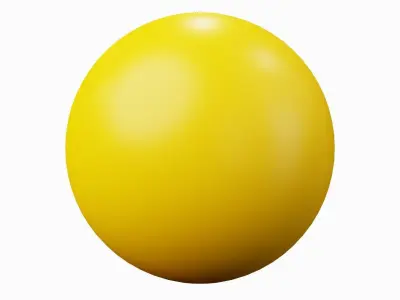 Crying Yellow Ball Emoticon Emoji or Smiley 3D model