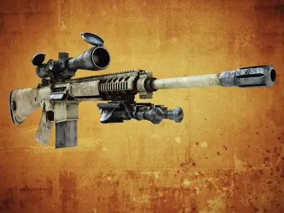 M110 SASS Low-poly 3D model