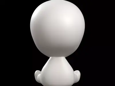 Cute Alien Figurine 3D Print Model Sci Fi Character 3D print model