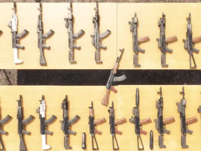 Modular AK Pack Low-poly 3D model