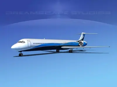 Douglas MD-80 Corporate 3 3D model