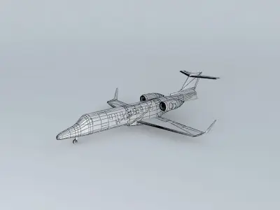Bombardier Learjet 45 With Interior Free 3D model