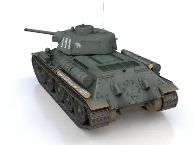 T-34-76 UZTM- Model 1943 - Soviet tank - 111 3D model