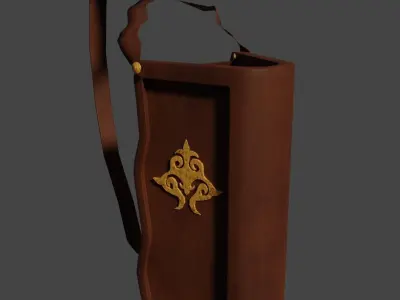 Mongol Style Arrow Sack Low-poly 3D model