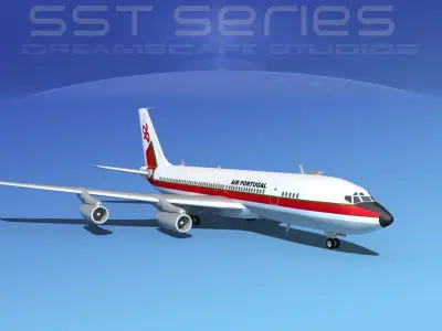 Boeing 707-320 SS Air Portugal 3D model
