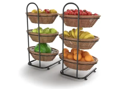 Fruits Display Stands 3D model