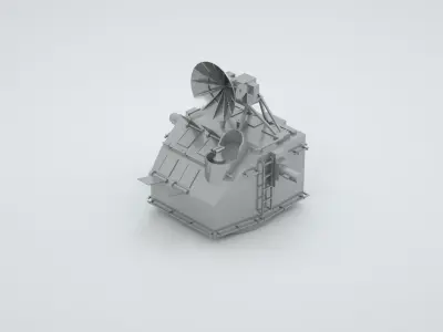 Naval Mk37 Fire Control Director System Mk9 Mod1 Mk25 Antenna 3D model