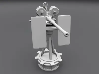 Oerlikon 20mm scale model 3D print model