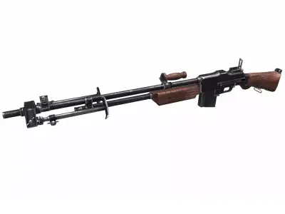BAR M1918 Browning Automatic Rifle Free low-poly 3D model