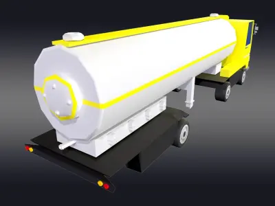 Cartoonish Tanker 3D model