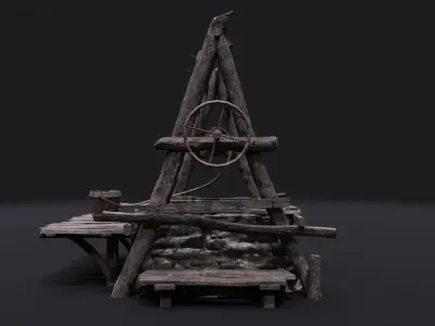 Realistic Water Well Low-poly 3D model