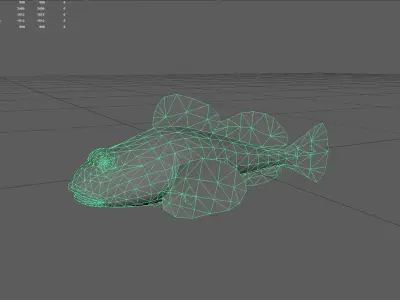 Sculpin Low-poly 3D model
