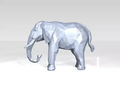 Elephant Low Poligonal 3D model