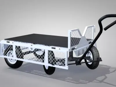 Cargo Cart White  3D model