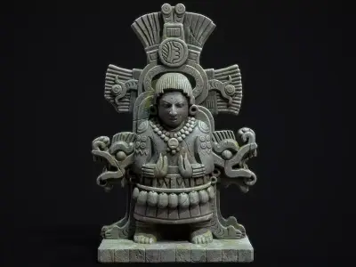 Statue Aztec Sea God 3D model