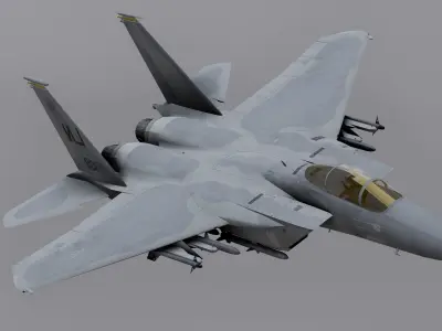 F 15 C- Fighter Jet Low-poly 3D model