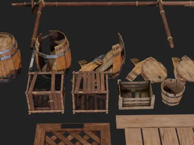 Sea Boat Asset Low-poly 3D model