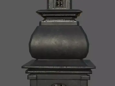 Church tower Low-poly 3D model