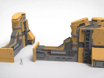 Sci-fi Architecture kitbash 56 3D model