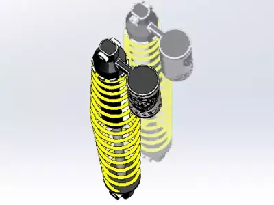 Shock absorber of ATV all terrain vehicle 3D model
