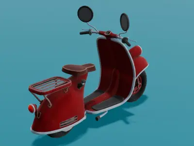  Motorcycle 3D Model Low-poly 3D model