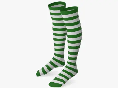 Striped Socks 3D model