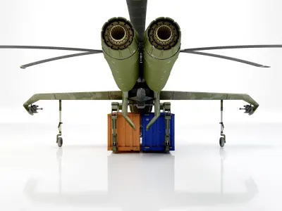 Helicopter cargo prototype 3D model