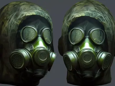 Helmet 3d model military combat Military Low-pol Low-poly 3D model