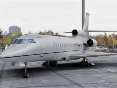 Dassault Falcon 8X Low-poly 3D model