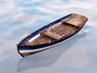 Rowboat Low-poly 3D model