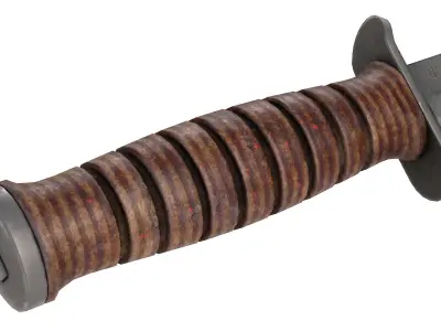 PBR American M3 Trench Knife Low-poly 3D model