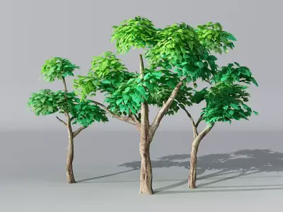 Cartoon tree 3D model