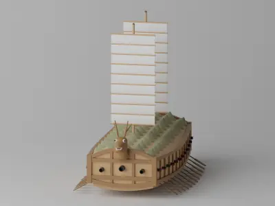 Korean Turtle Ship Geobukseon 3D model