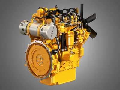 C2-2 - 4 Cylinder Diesel Engine  3D model