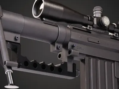 M200 Cheytac Intervention Low-poly 3D model