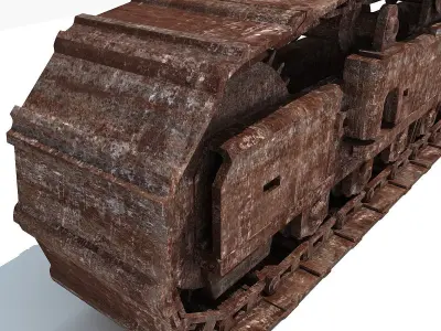 Rusted Crawler Track 3D model