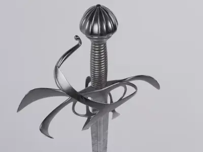 Rapier Dagger Low-poly 3D model