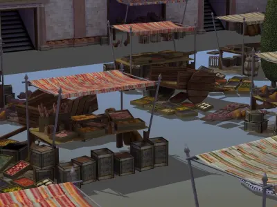Ancient Marketplace 3D model