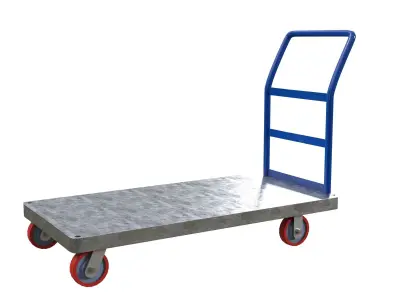 Steel Cart Photorealistic Low-poly 3D model