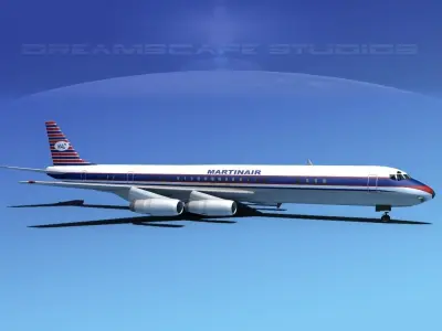 Douglas DC-8-63 Martinair 3D model